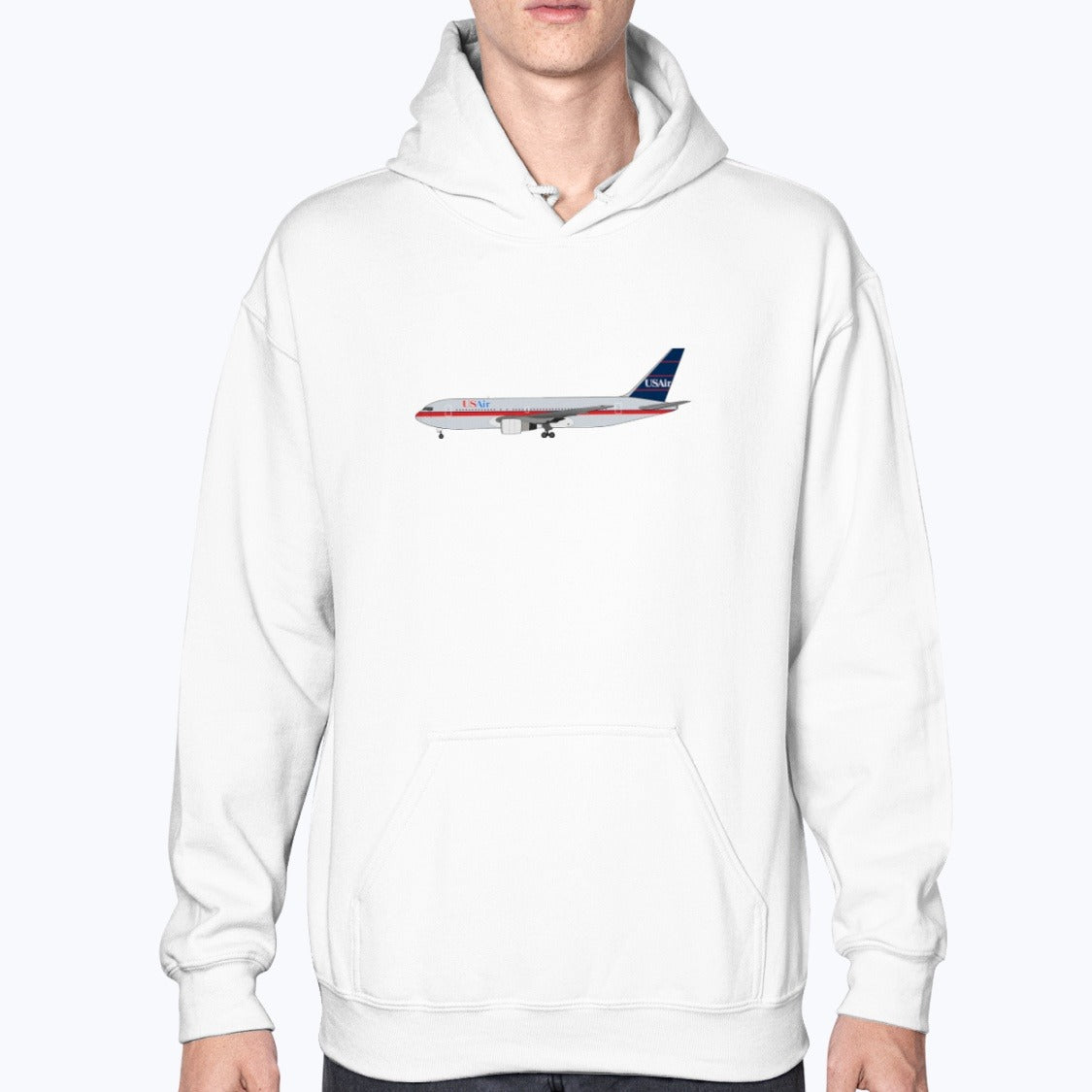 USAir B767-200 Unisex Hoodie - White - Model