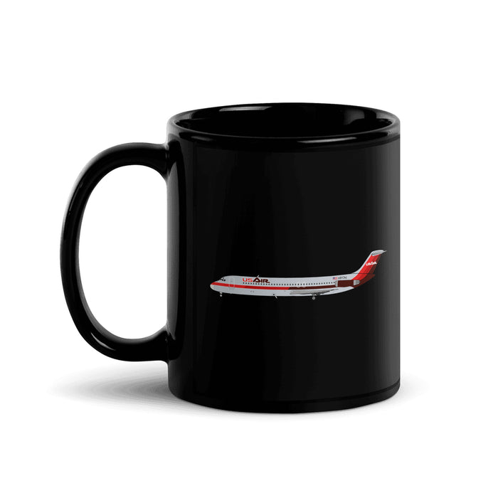 USAir DC-9-31 Coffee Mug - Black - 11 oz - Right