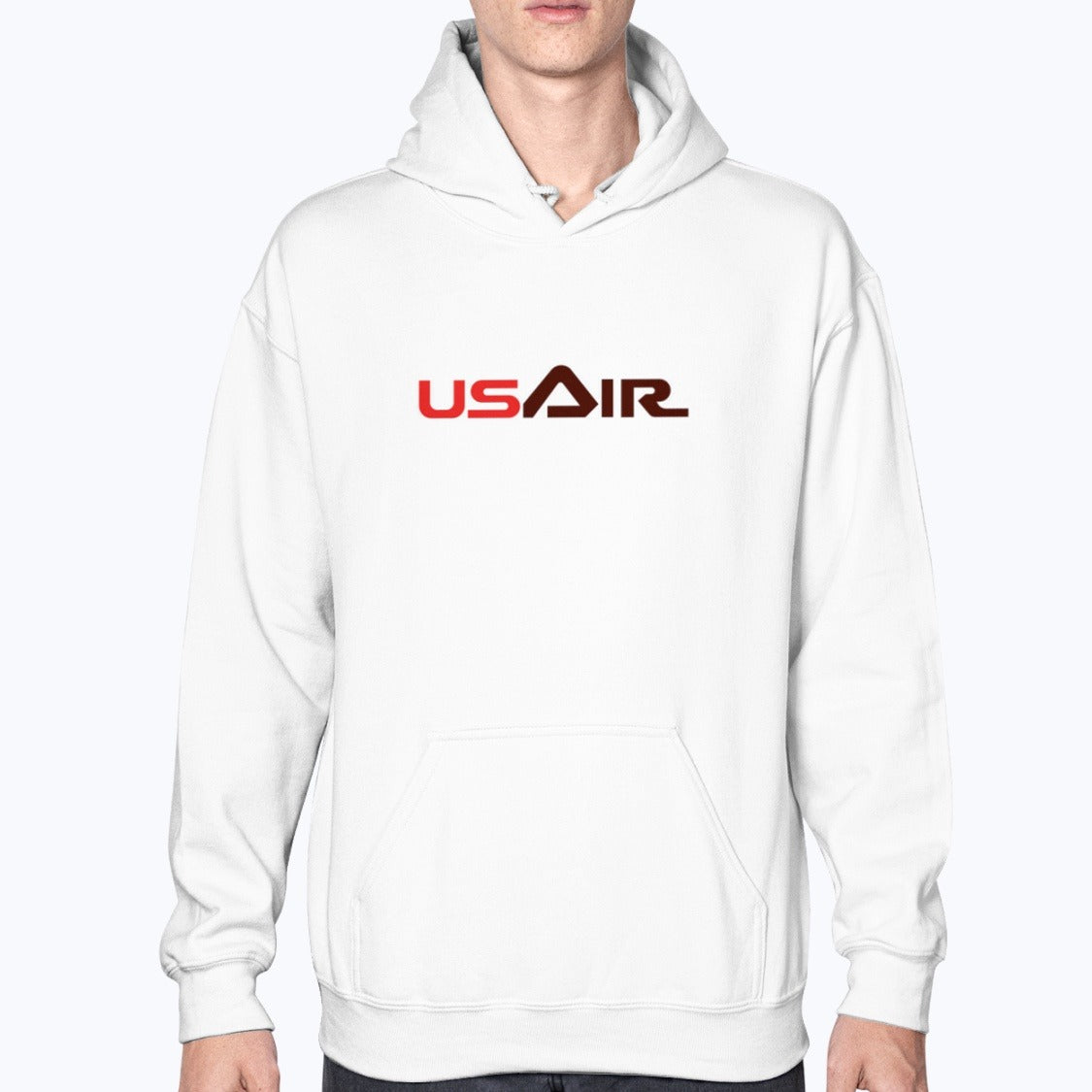 USAir Unisex Hoodie - White - Model