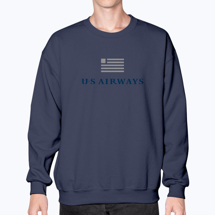 US Airways Unisex Sweatshirt - Navy - Model
