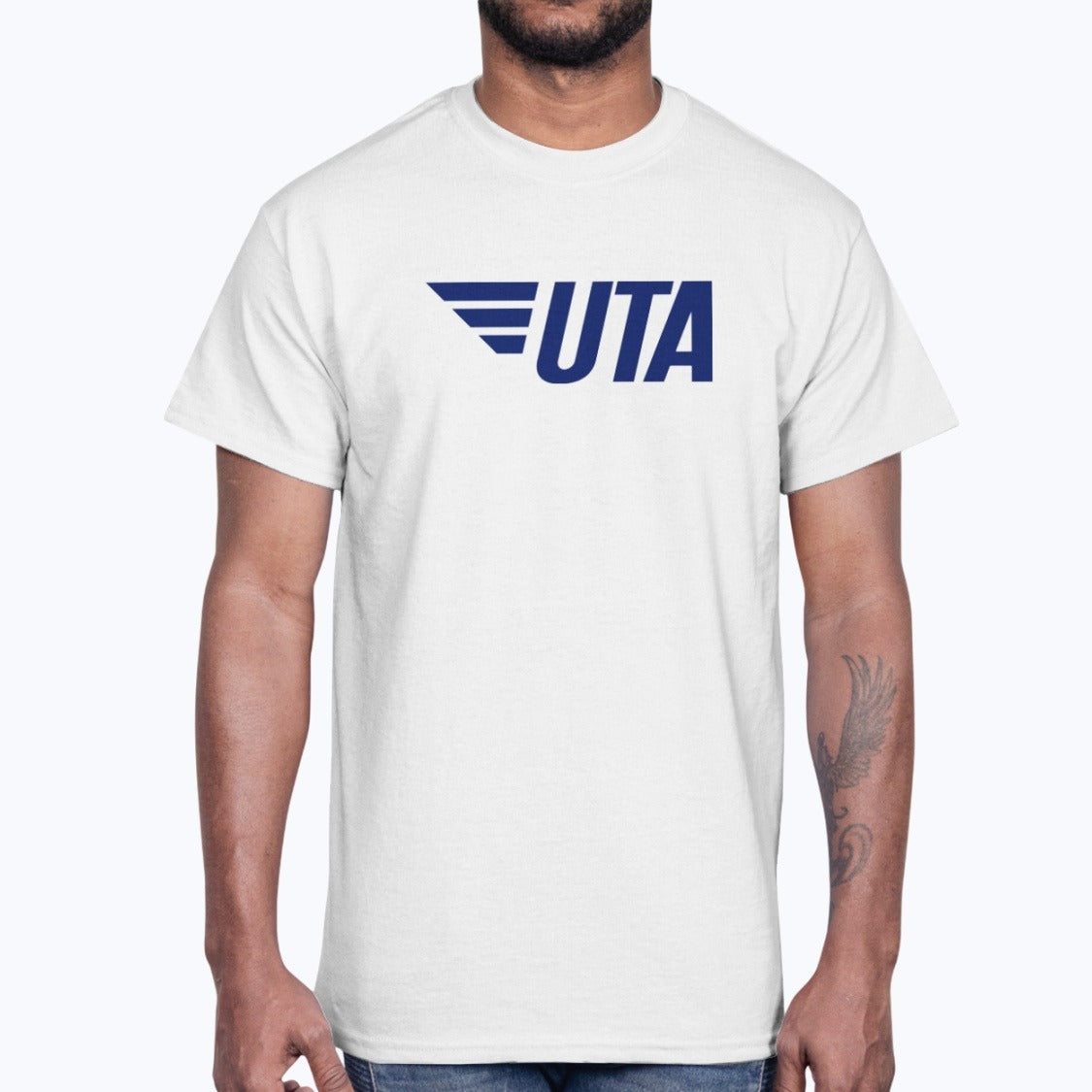 UTA Unisex T-Shirt - White - Model