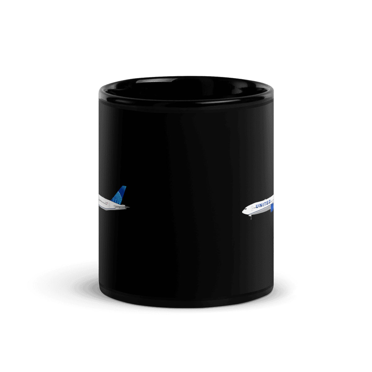 United Airlines Boeing B777-300ER Coffee Mug - Black - 11 oz