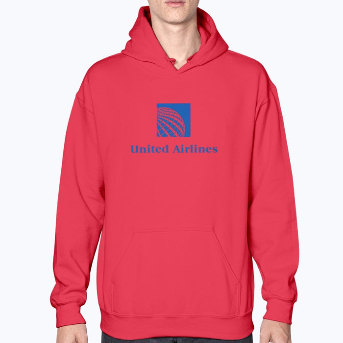 United Airlines Unisex Hoodie - Red - Model