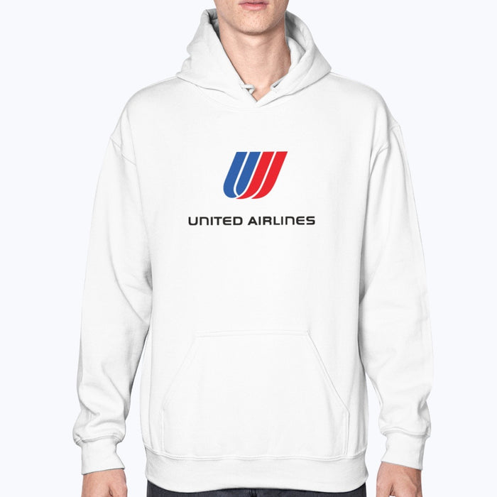 United Airlines Unisex Hoodie - White - Model