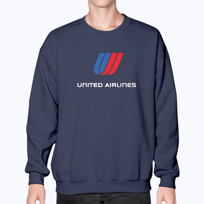 United Airlines Unisex Sweatshirt - Navy - Model