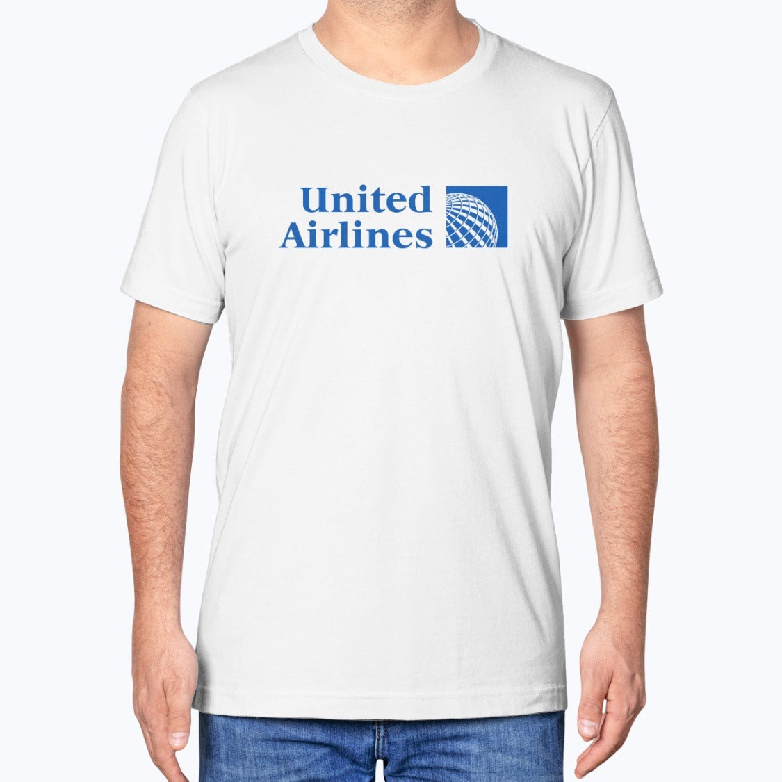 United Airlines Unisex T-Shirt - White - Model