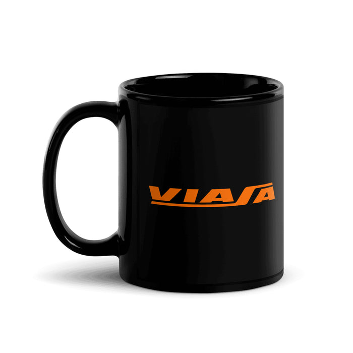 VIASA Coffee Mug - Black - 11 oz - Right
