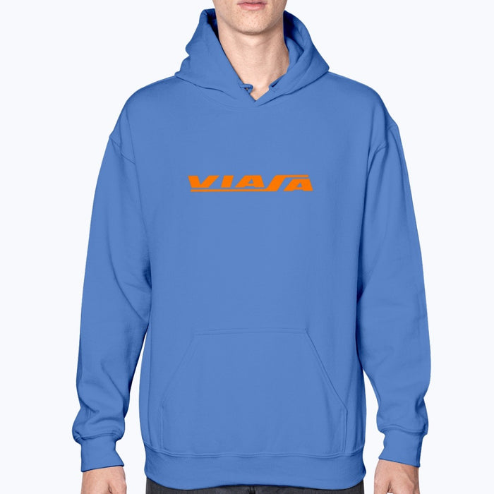 VIASA Unisex Hoodie - Royal Blue - Model