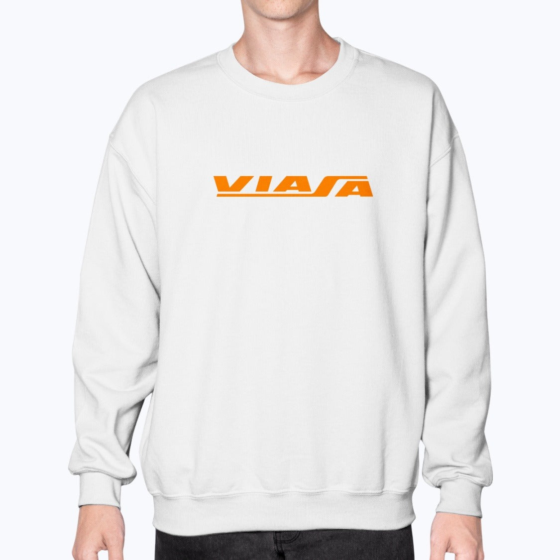 VIASA Unisex Sweatshirt - White - Model