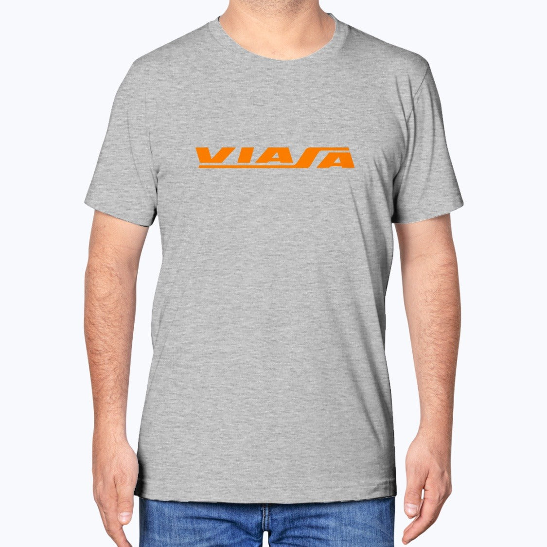 VIASA Unisex T-Shirt - Athletic Heather - Model