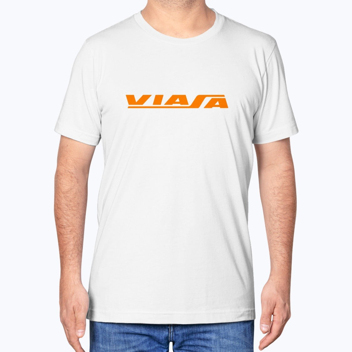 VIASA Unisex T-Shirt - White - Model