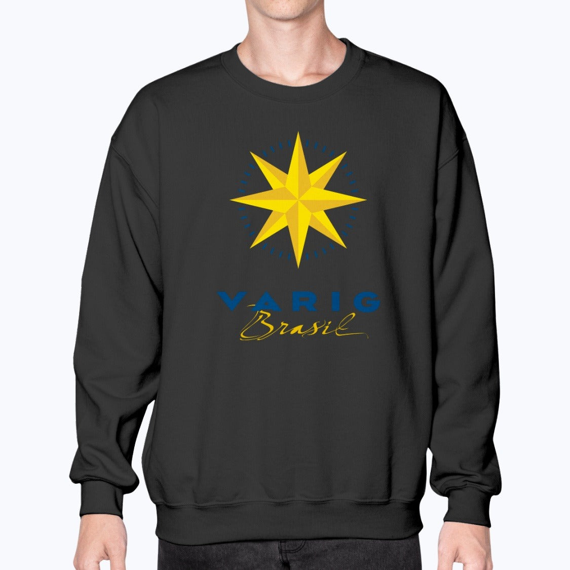 Varig Unisex Sweatshirt - Black - Model