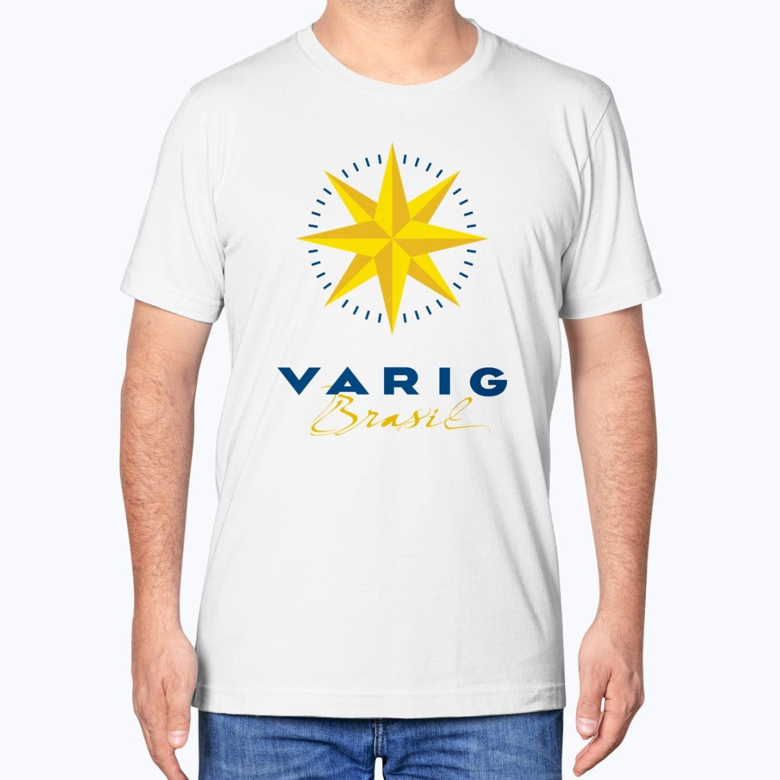 Varig Unisex T-Shirt - White - Model
