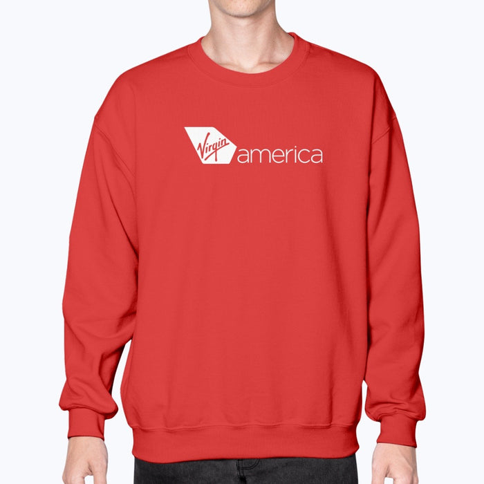 Virgin America Unisex Sweatshirt - Red - Model