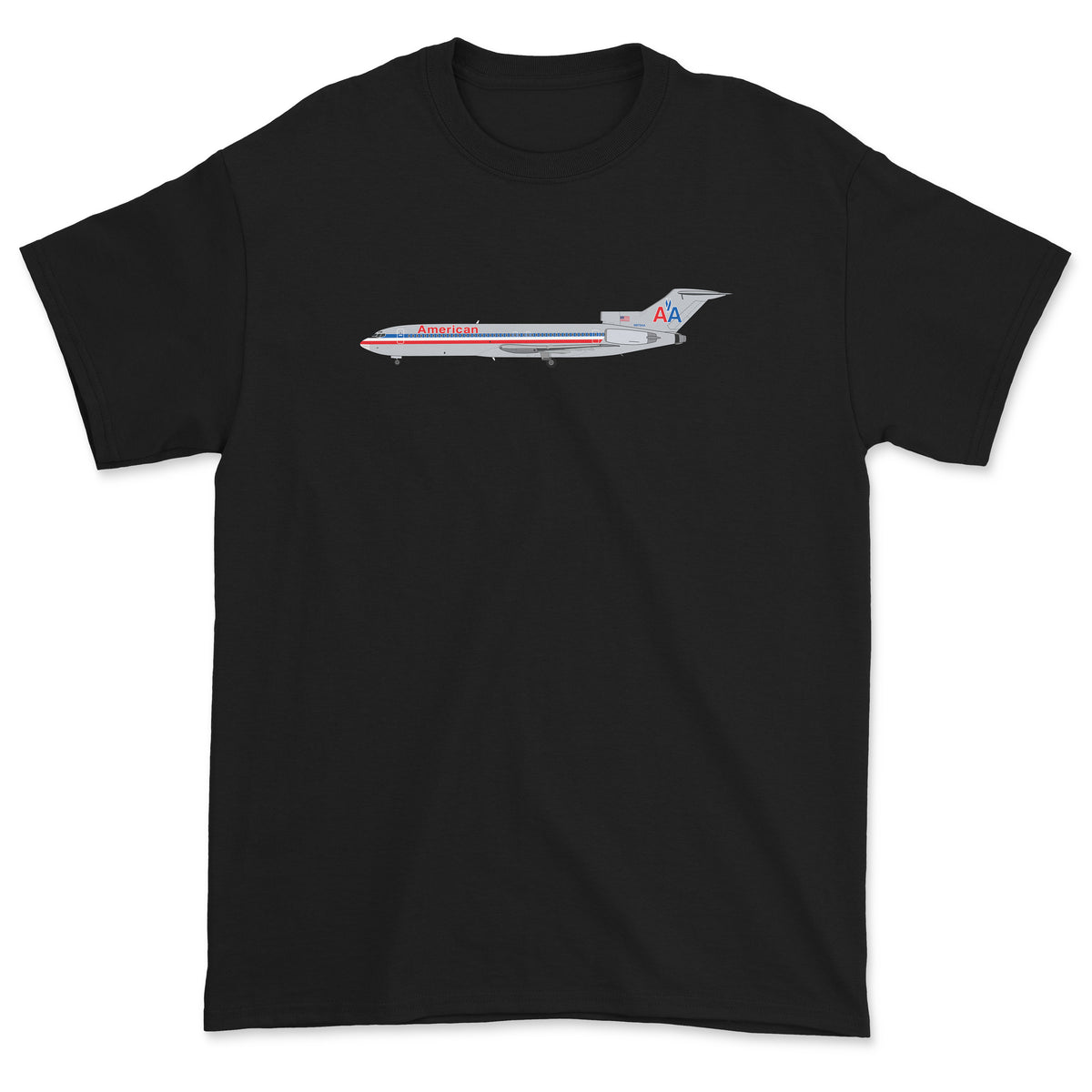 American Airlines Boeing 727 Unisex T-Shirt - Black