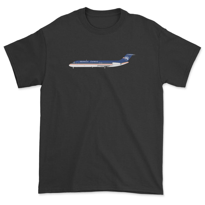 Midwest Express McDonnell Douglas DC-9 Unisex T-Shirt - Black