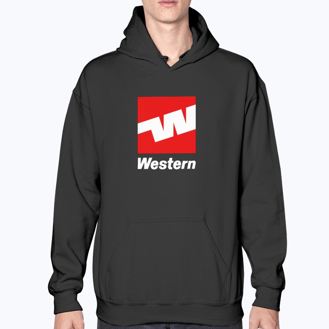 Western Airlines Unisex Hoodie - Black - Model