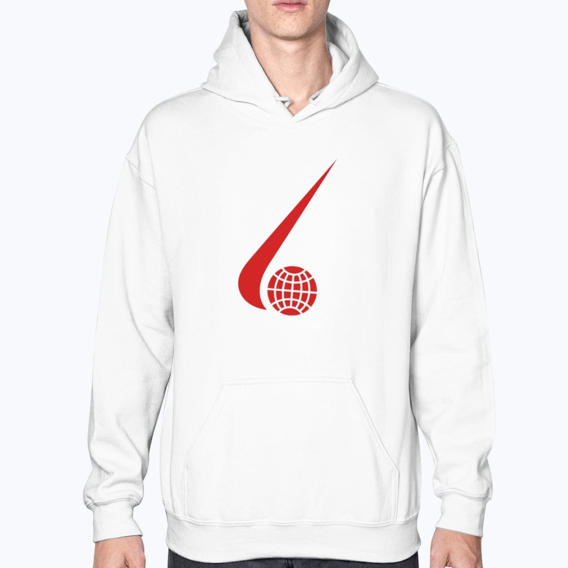 World Airways Unisex Hoodie - White - Model