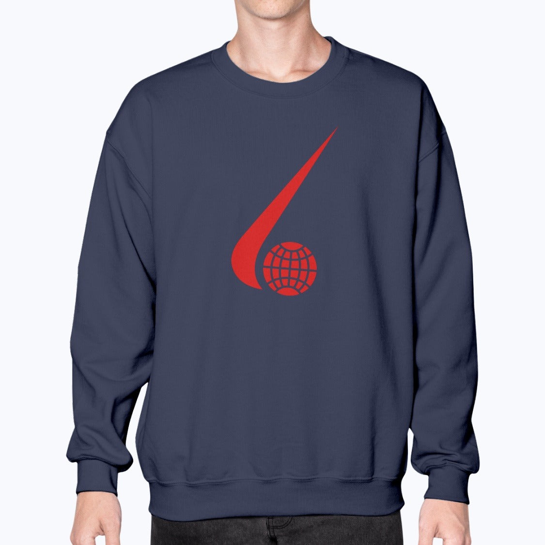 World Airways Unisex Sweatshirt - Navy - Model