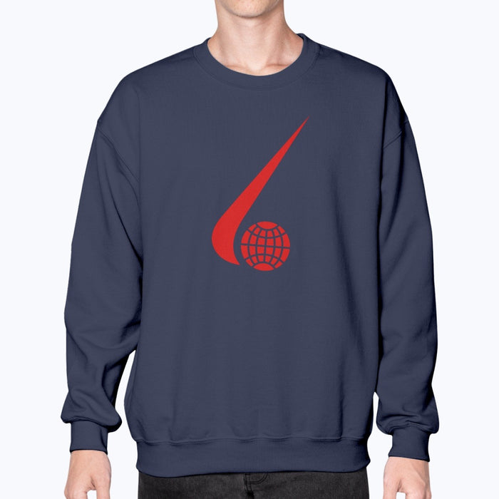 World Airways Unisex Sweatshirt - Navy - Model