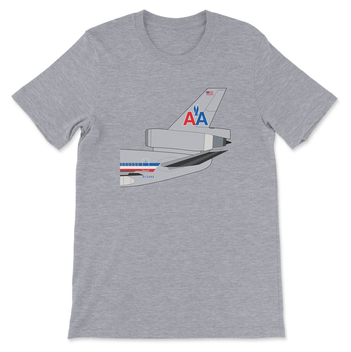 American Airlines Mcdonnell Douglas DC-10 Tail Section Unisex T-Shirt - Athletic Heather