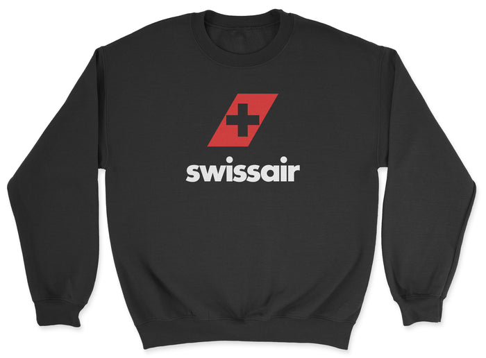 Swissair Unisex Sweatshirt - Black