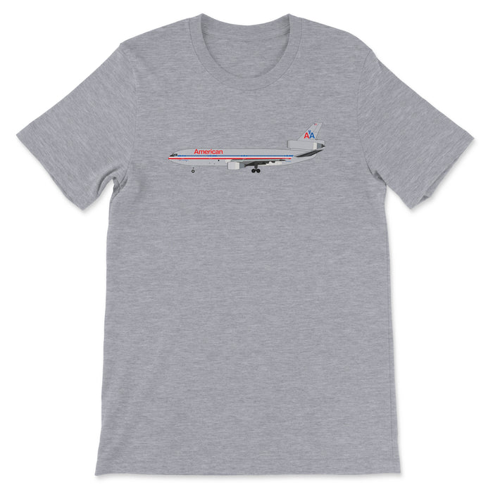 American Airlines Mcdonnell Douglas DC-10 Unisex T-Shirt - Athletic Heather