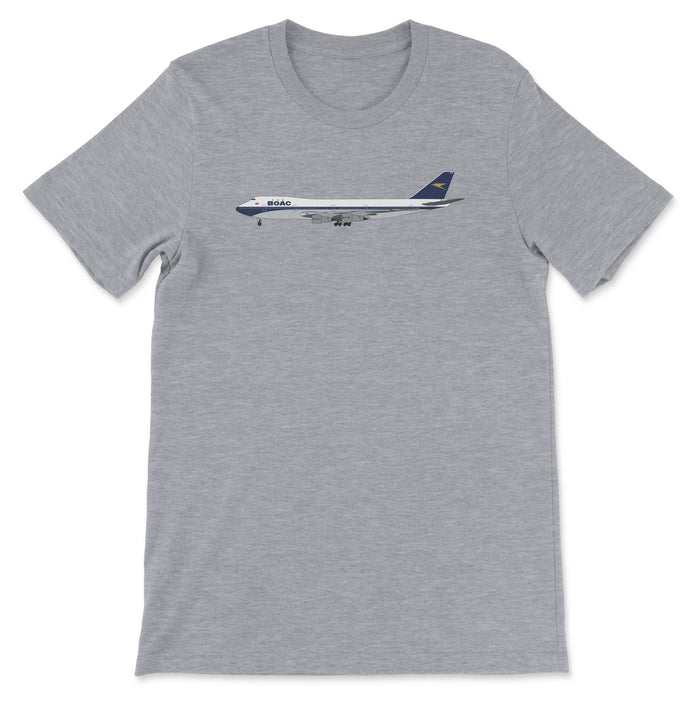 BOAC Boeing 747-100 Unisex T-Shirt - Athletic Heather
