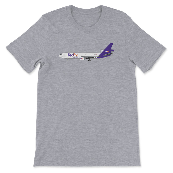 FedEx Mcdonnell Douglas DC-10 Unisex T-Shirt - Athletic Heather