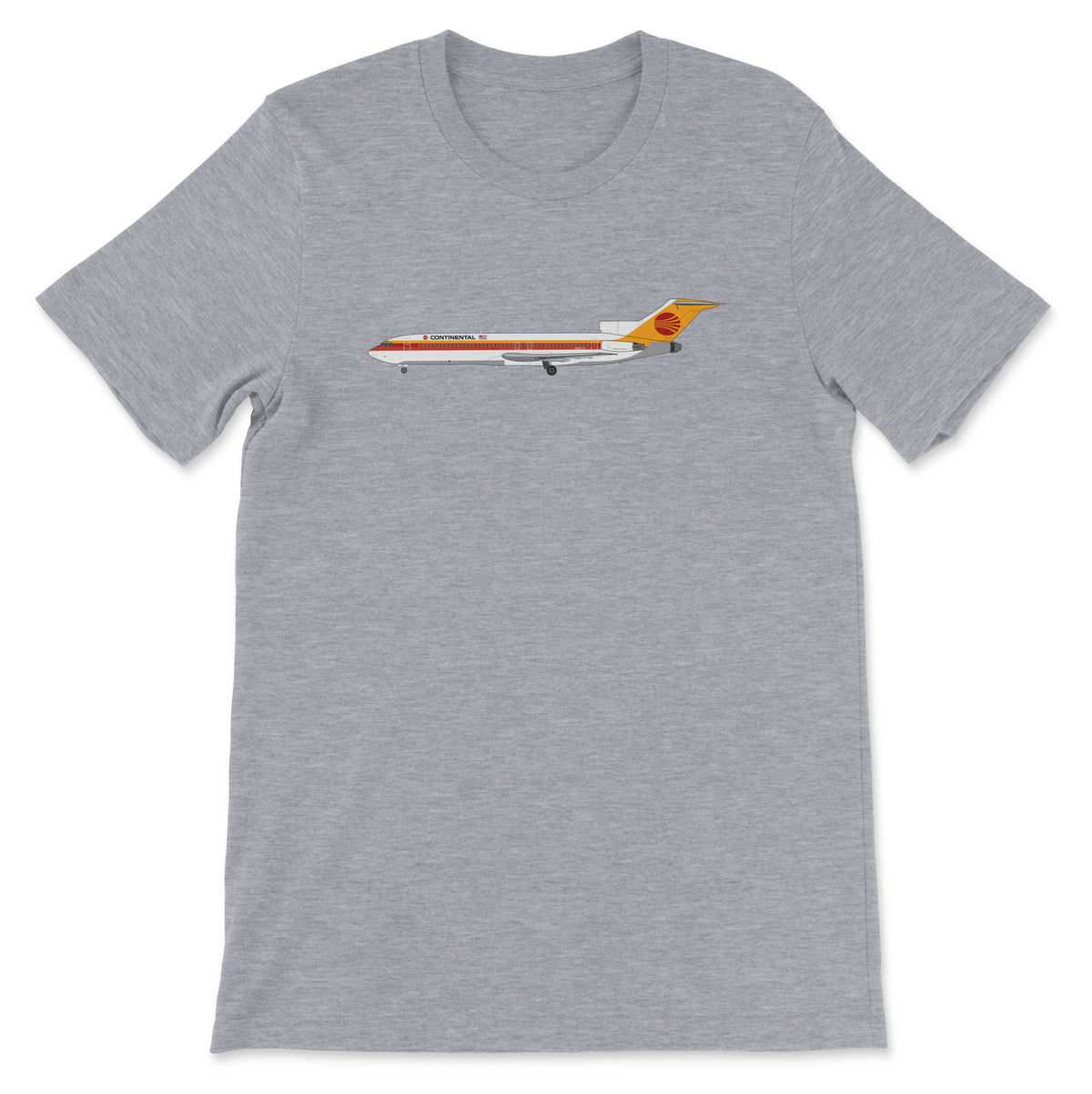 Continental Airlines Boeing 727 Unisex T-Shirt - Athletic Heather
