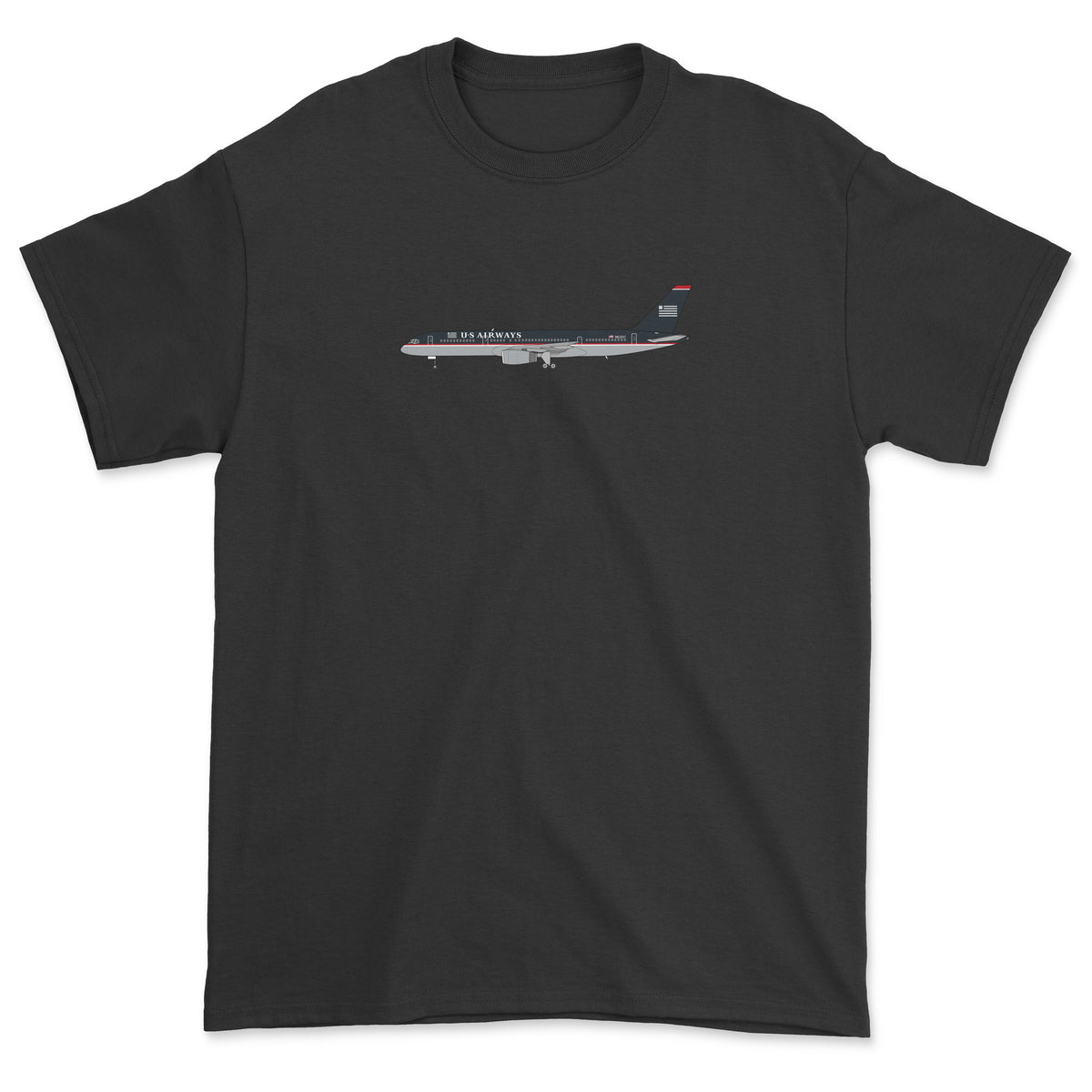 US Airways B757 Unisex T-Shirt - Black