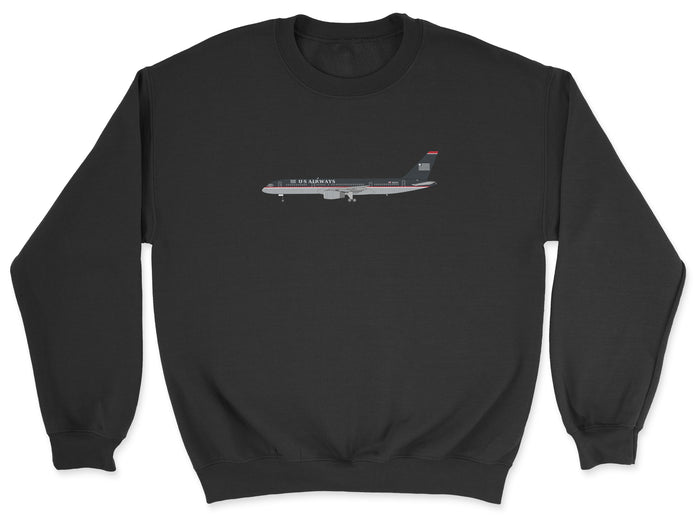 US Airways B757 Unisex Sweatshirt - Black