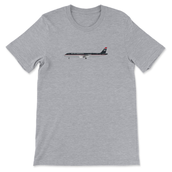 US Airways A321 Unisex T-Shirt - Athletic Heather