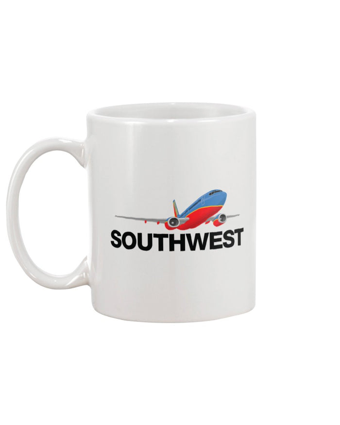 Southwest Airlines (1998) Logo Coffee Mug - White