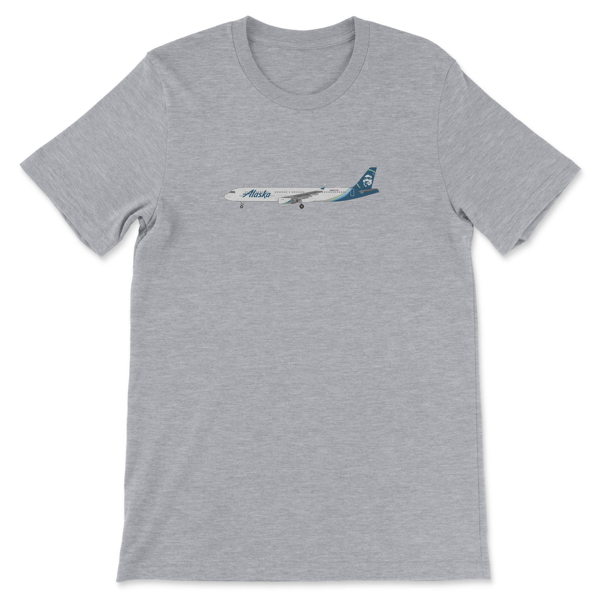 Alaska Airlines A321 Unisex T-Shirt - Athletic Heather
