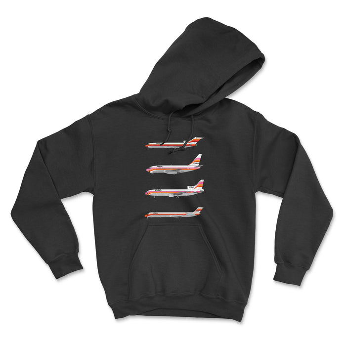 PSA B727, B737, L1011, MD-80 Unisex Hoodie - Black