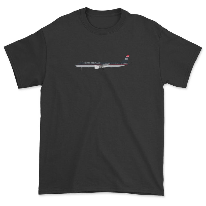US Airways A321 Unisex T-Shirt - Black