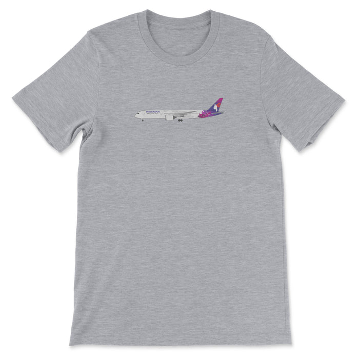 Hawaiian Airlines Boeing 787-9 Unisex T-Shirt - Athletic Heather