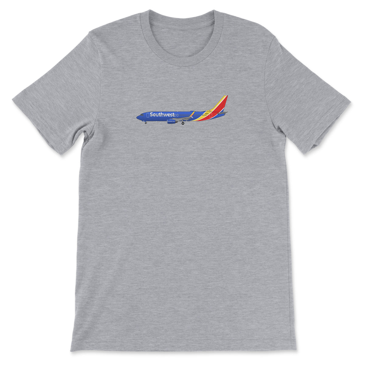 Southwest Airlines B737-800 Unisex T-Shirt - Athletic Heather