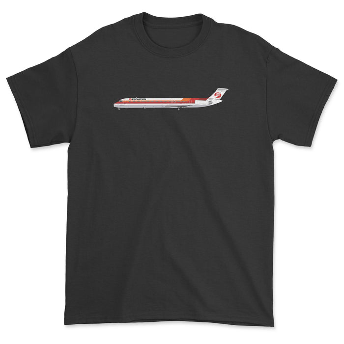 Frontier Airlines McDonnell Douglas MD-80 Unisex T-Shirt - Black