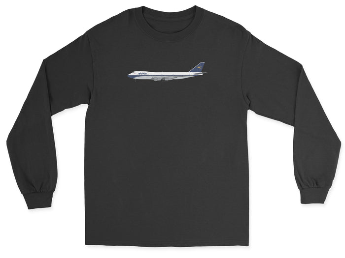 BOAC Boeing 747-100 Unisex Long Sleeve T-Shirt - Black