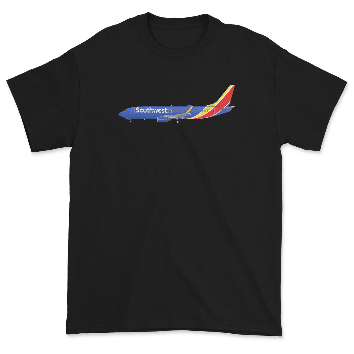 Southwest Airlines Boeing 737-800 Unisex T-Shirt - Black
