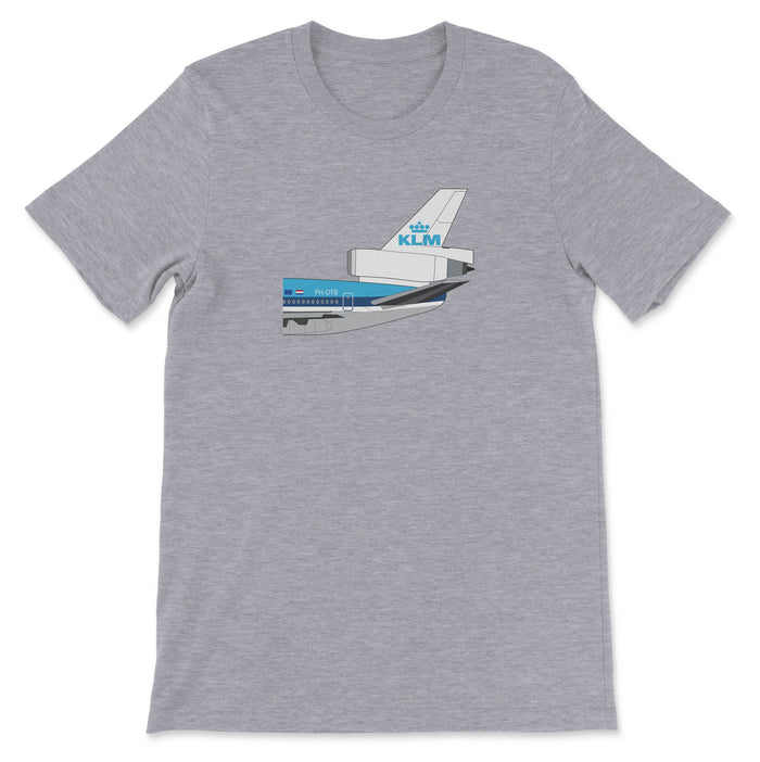 KLM McDonnell Douglas DC-10 Tail Section Unisex T-Shirt - Athletic Heather