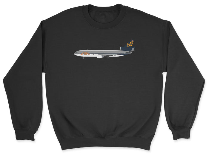 ATA Airlines McDonnell Douglas DC-10 Unisex Sweatshirt - Black