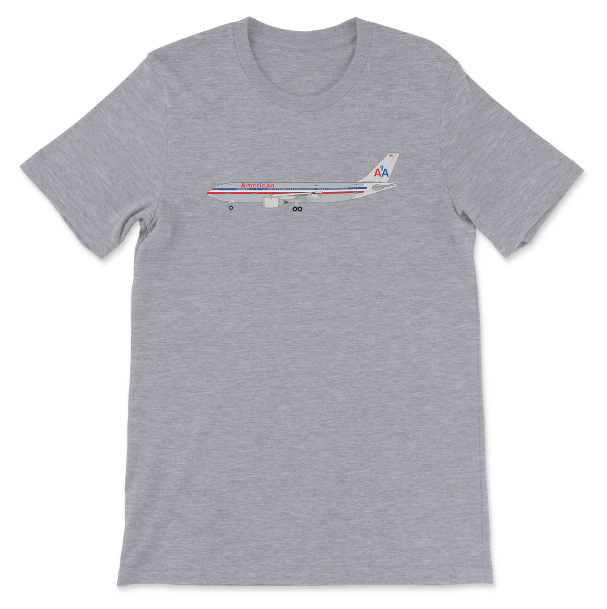 American Airlines Airbus A300 Unisex T-Shirt - Athletic Heather