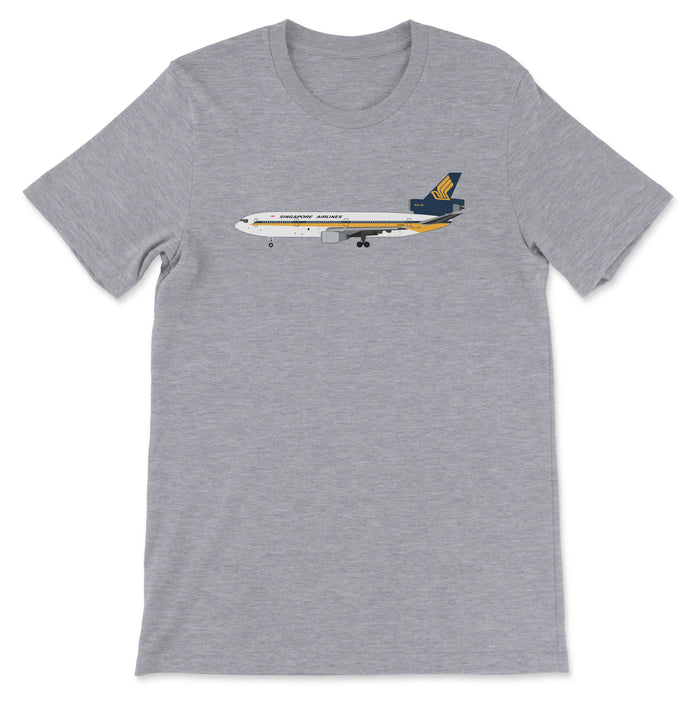 Singapore Airlines McDonnell Douglas DC-10 Unisex T-Shirt - Athletic Heather