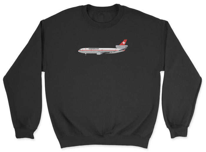 Swissair McDonnell Douglas DC-10 Unisex Sweatshirt - Black