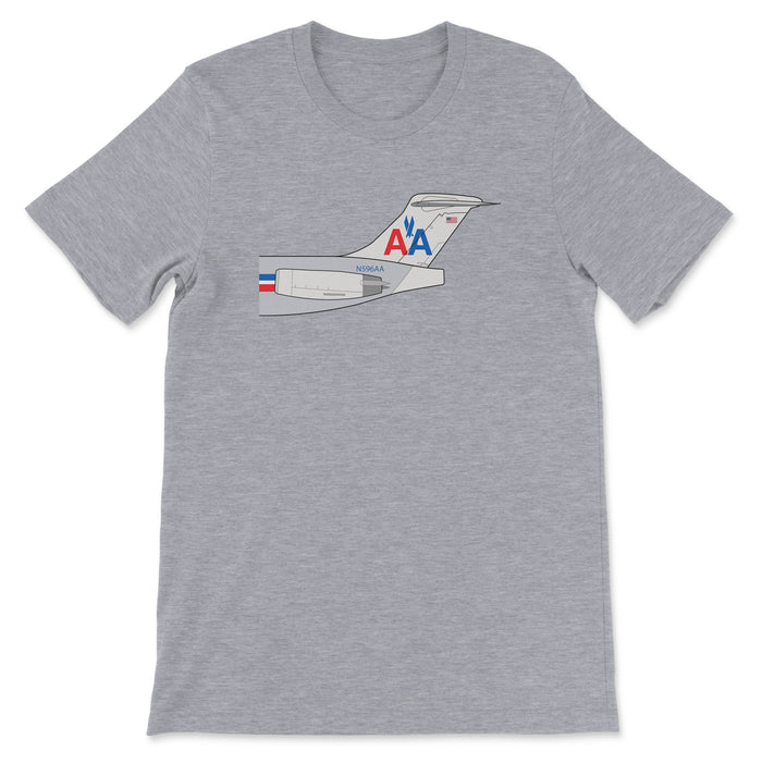 American Airlines Mcdonnell Douglas MD-80 Tail Section Unisex T-Shirt - Athletic Heather