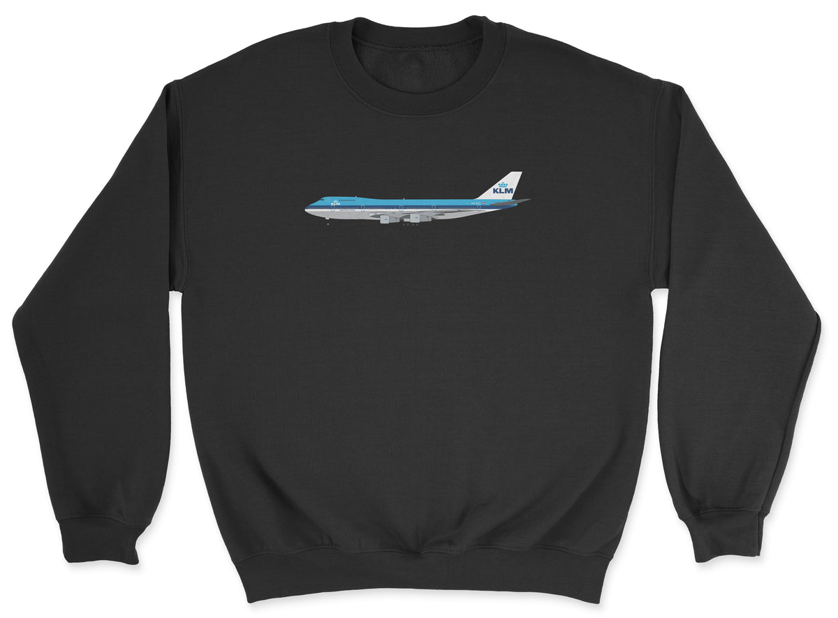 KLM Boeing 747-200 Unisex Sweatshirt - Black