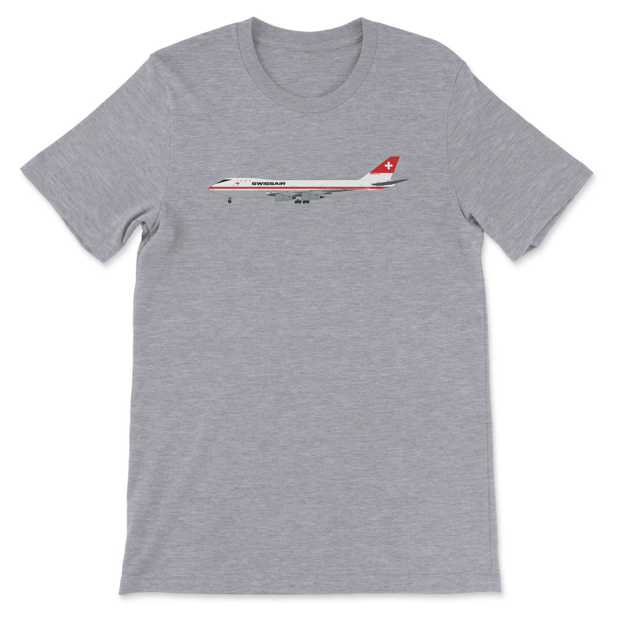 Swissair Boeing 747-200 Unisex T-Shirt - Athletic Heather